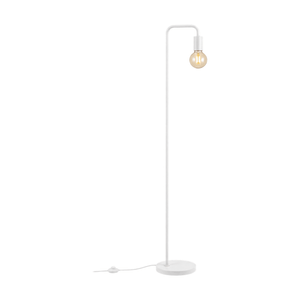 Sleek Metal Floor Lamp - White — white background