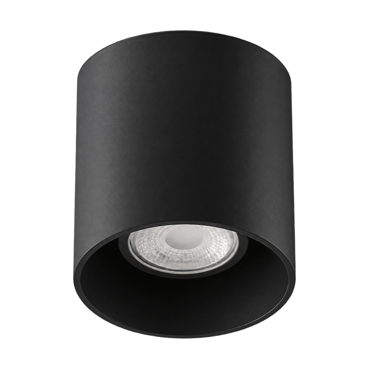 Solo Surface Mount Downlight Holder - Black — transparent background