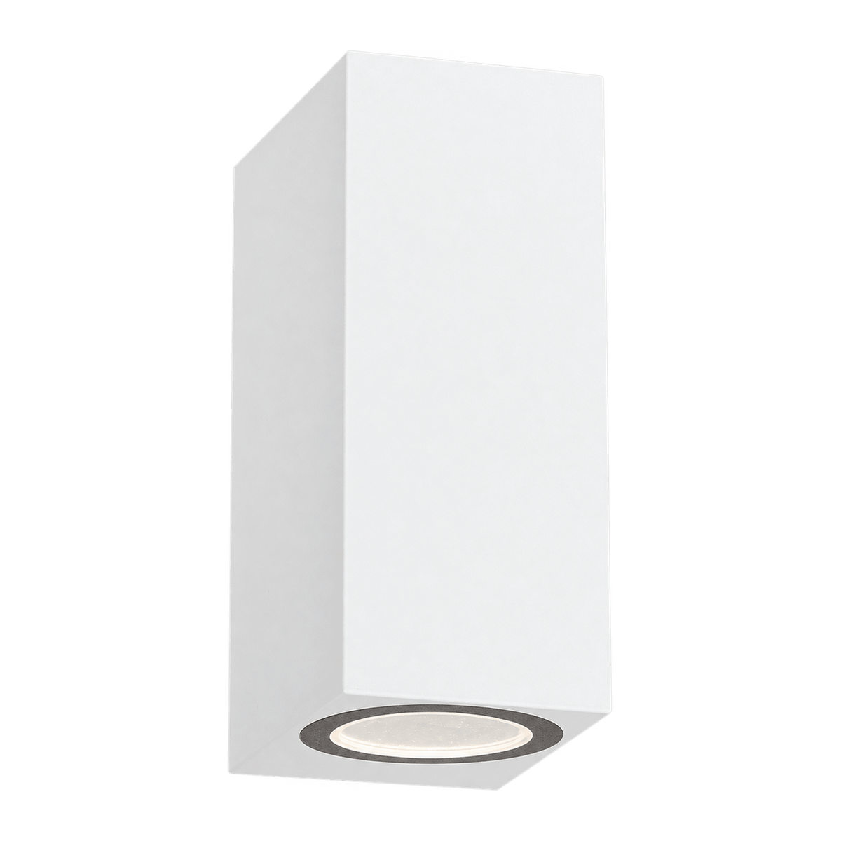 Square Up & Down Wall Light - White — transparent background