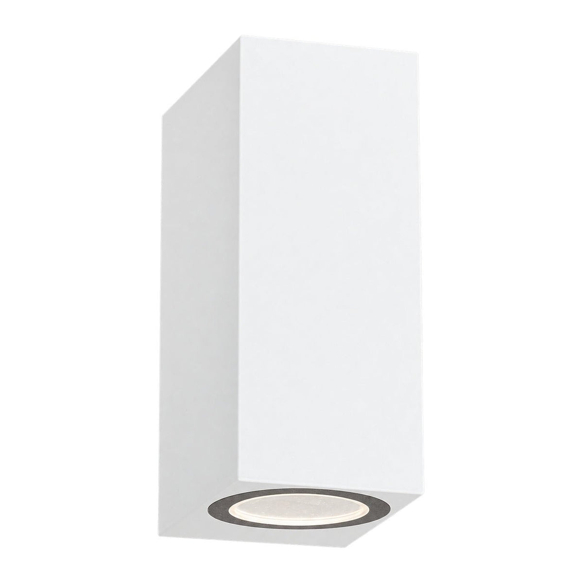 Square Up & Down Wall Light - White — white background