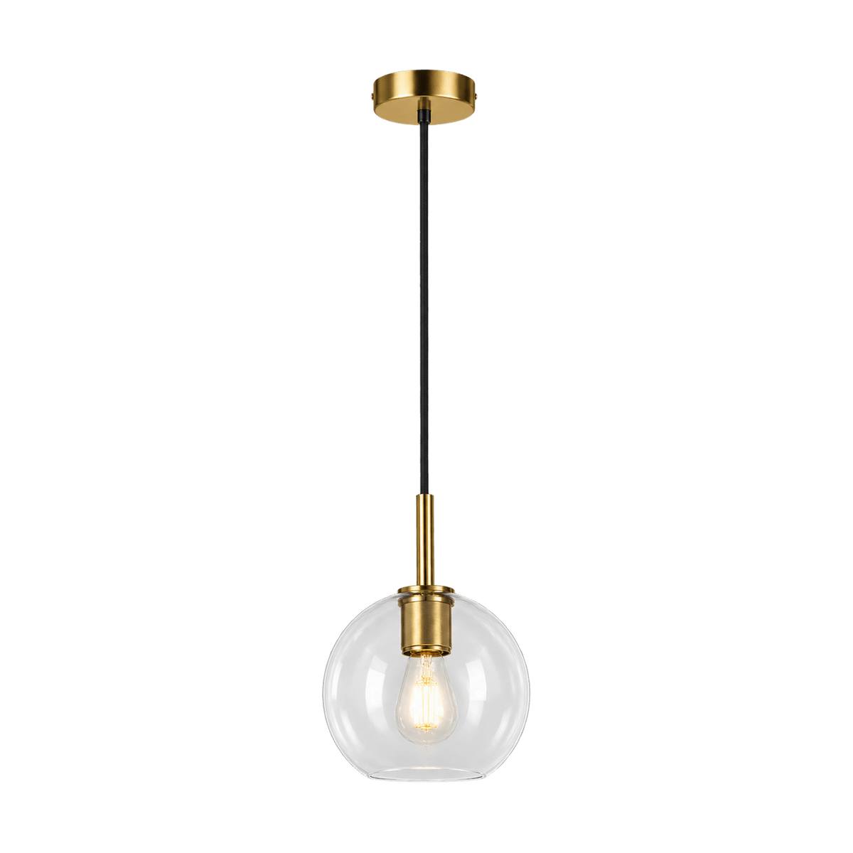 Trend Ball Glass Pendant Light - Gold product image on a transparent background