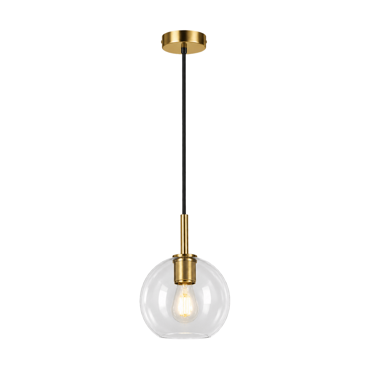 Trend Ball Glass Pendant Light - Gold product image on a white background