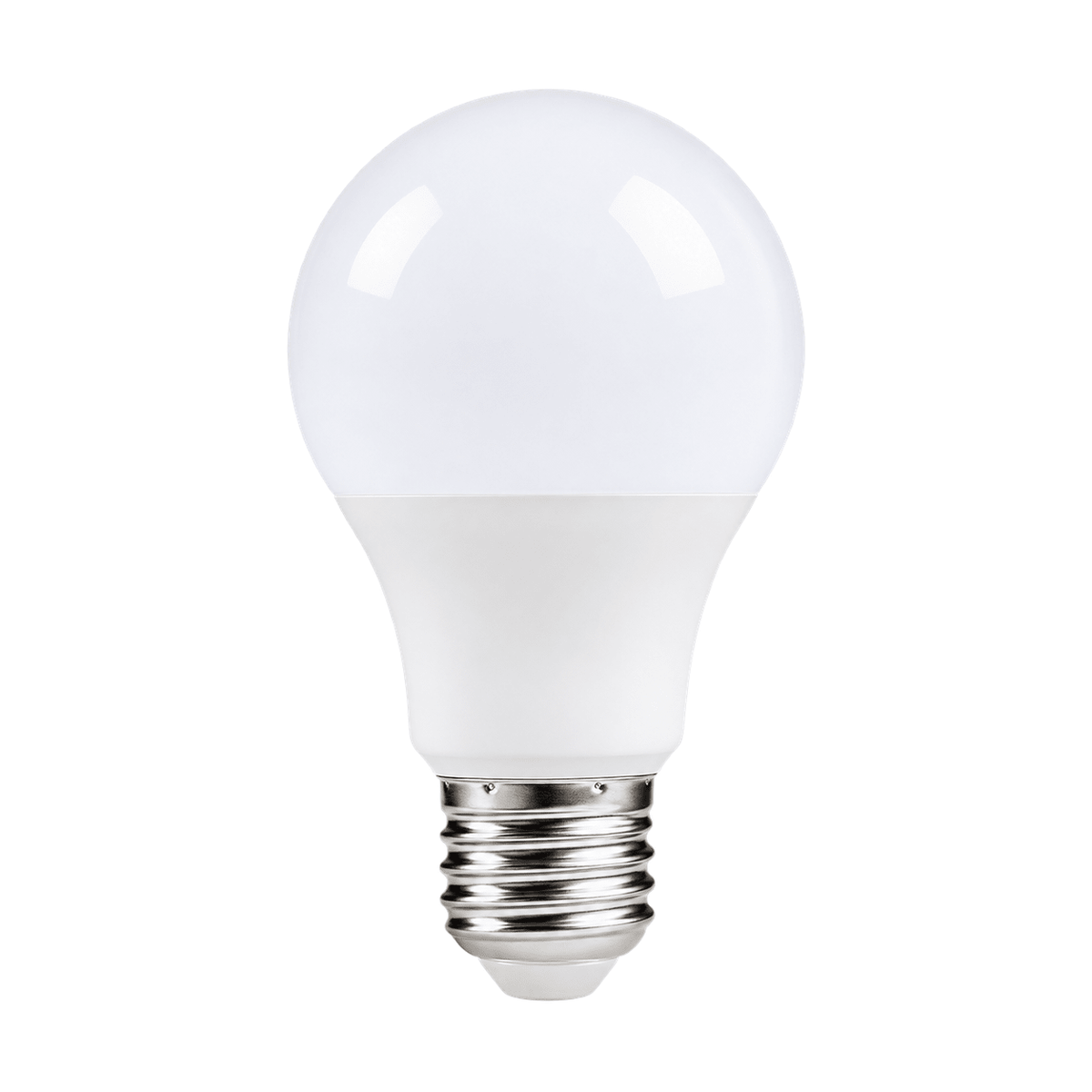 6W White A60 LED Bulb – B22, 4000K Cool White on a white background