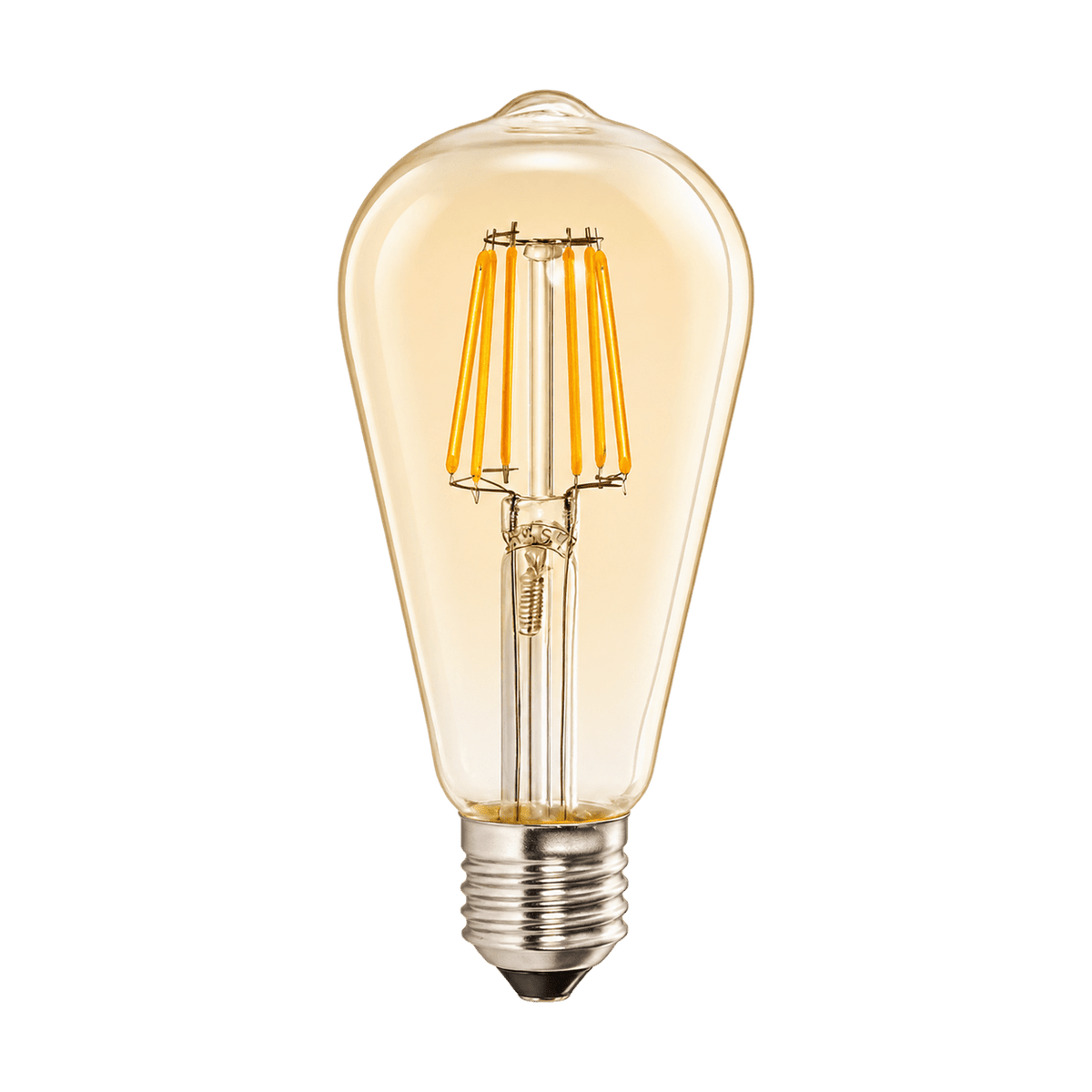 LED Bulb - 6W Filament LED Squirrel Cage - Yes on a transparent background