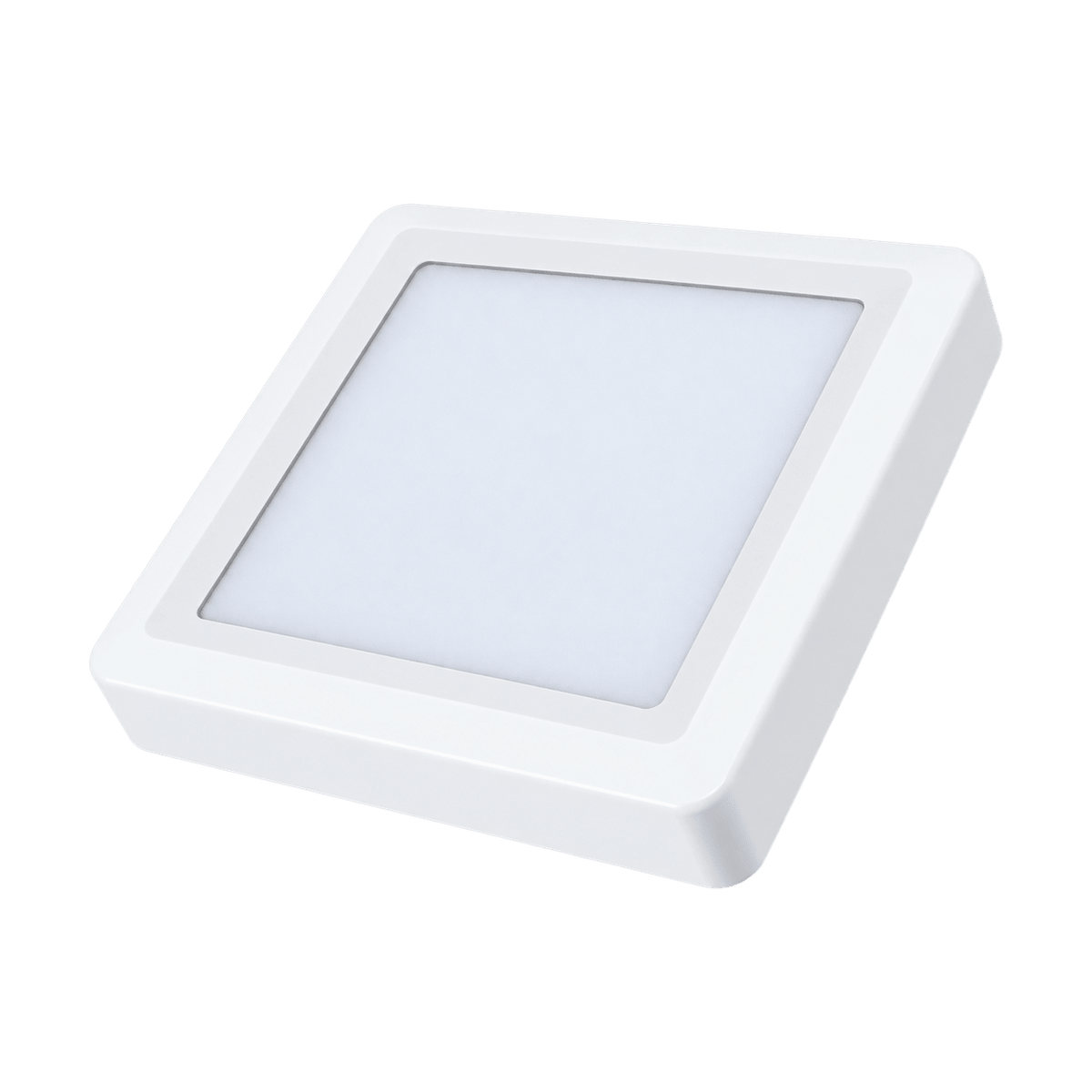LED Ceiling Light Square 12W - Cool White 4000K on a transparent background