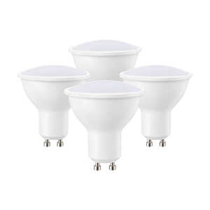 7W GU10 LED Downlight - 4000K Cool White - 4 Pack on a transparent background