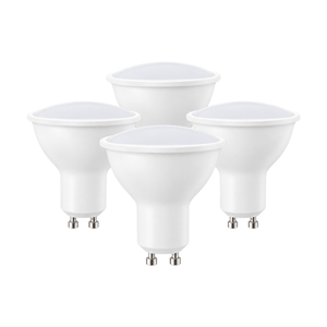 7W GU10 LED Downlight - 4000K Cool White - 4 Pack on a white background