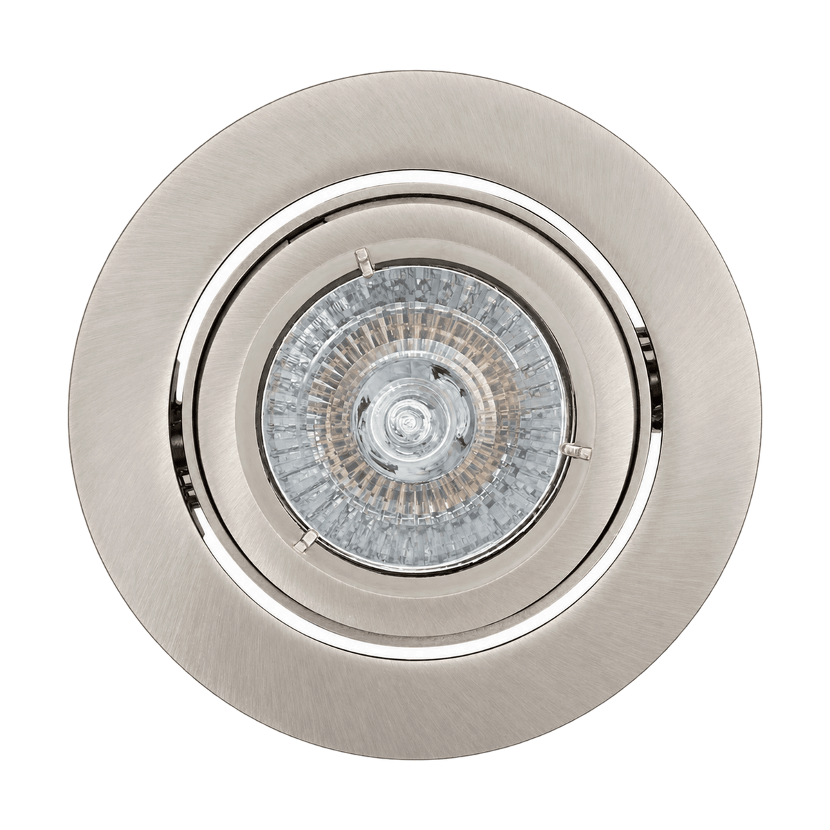 LED Downlight - Tilt Holder - Satin Chrome on a white background
