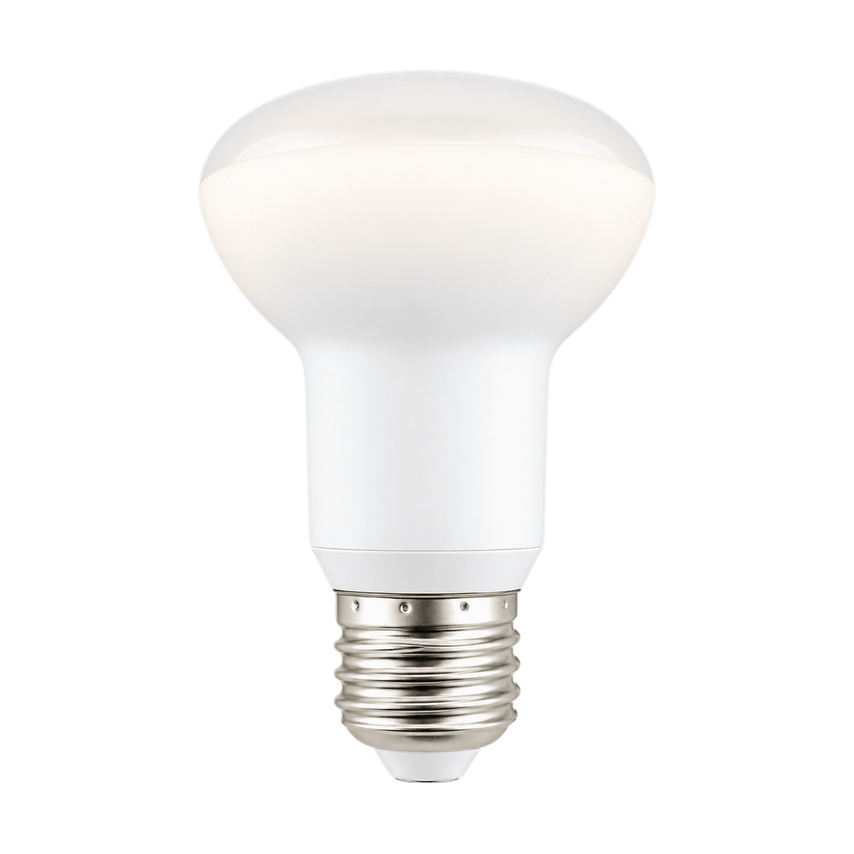 8W R63 LED Bulb - 3000K Warm White on a transparent background