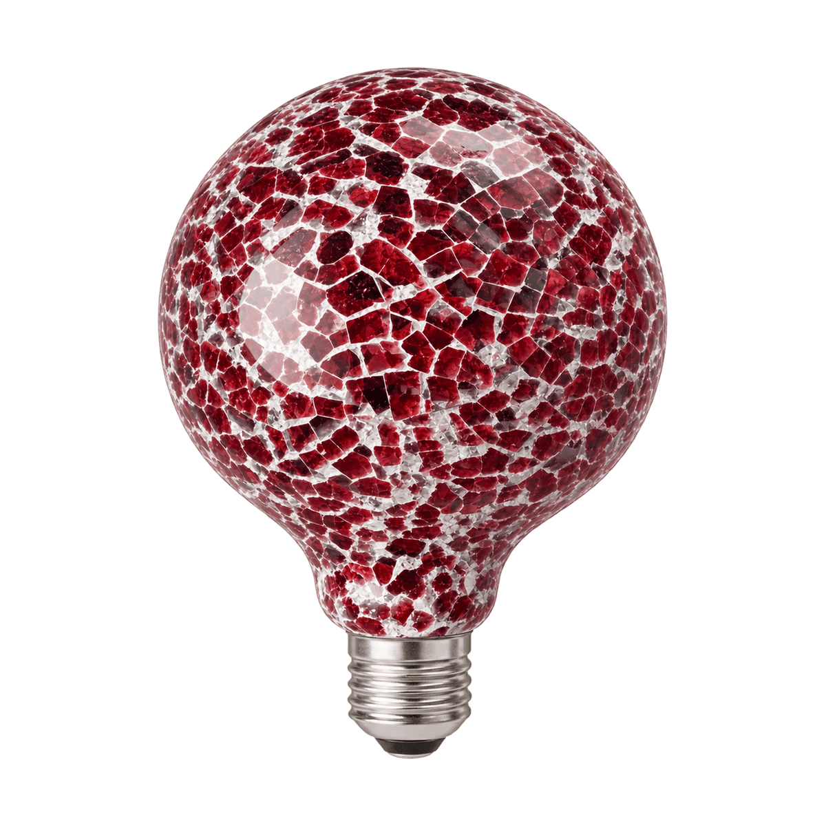 Decorative LED Bulb - 6W Mosaic - Burgundy on a transparent background