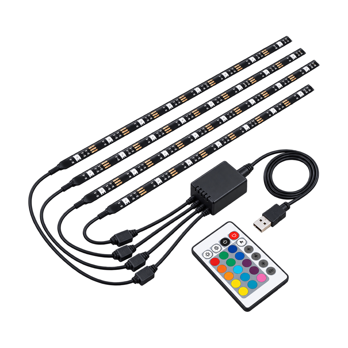 LED Television Mood Striplight Kit - RGBW - 4 x 500mm on a transparent background