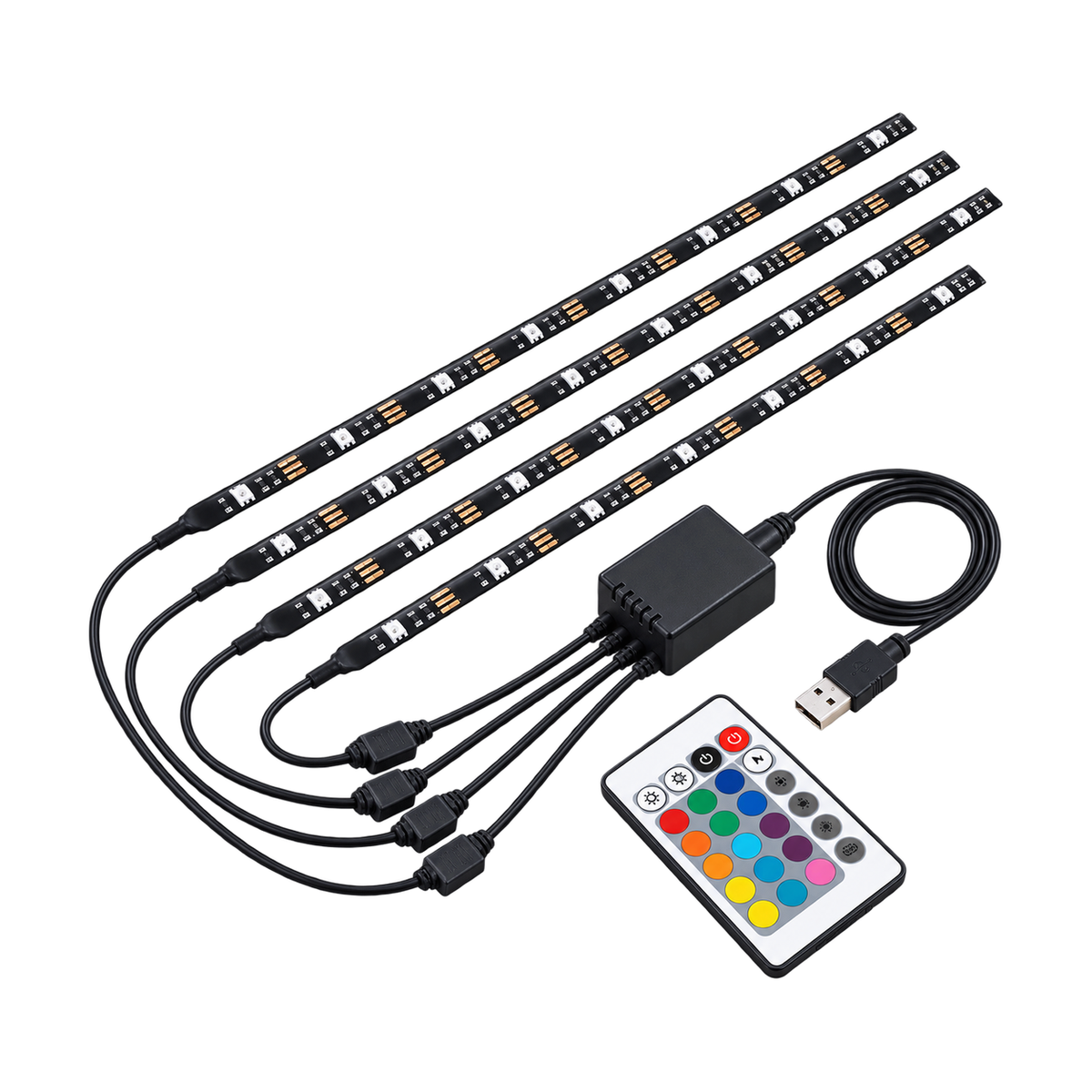 LED Television Mood Striplight Kit - RGBW - 4 x 500mm on a white background