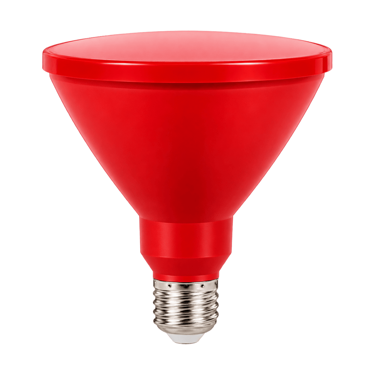 14W PAR38 LED Bulb - Red on a transparent background