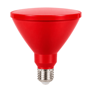 14W PAR38 LED Bulb - Red on a white background