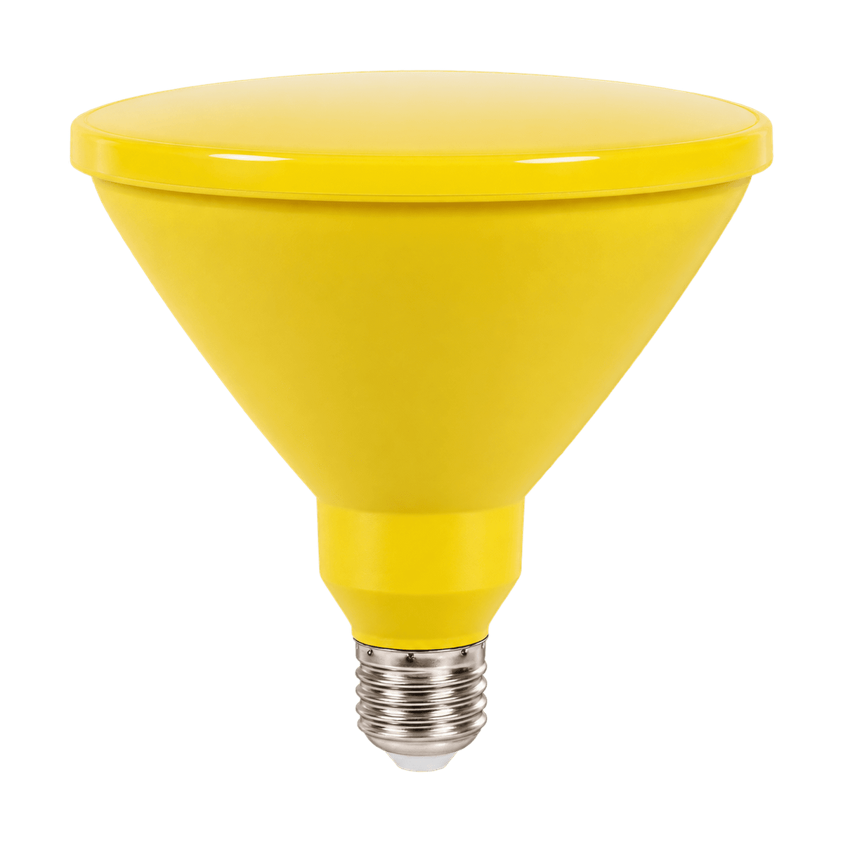 14W PAR38 LED Bulb - Yellow on a transparent background