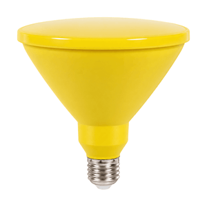 14W PAR38 LED Bulb - Yellow on a white background