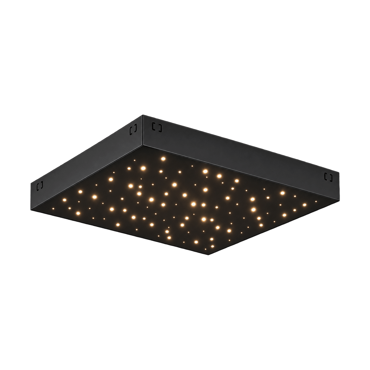 LED Surface-Mount Square Starlight Panel Light - Black on a transparent background