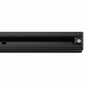 Black 1500mm 3-wire track light showing sleek design and mounting detail.