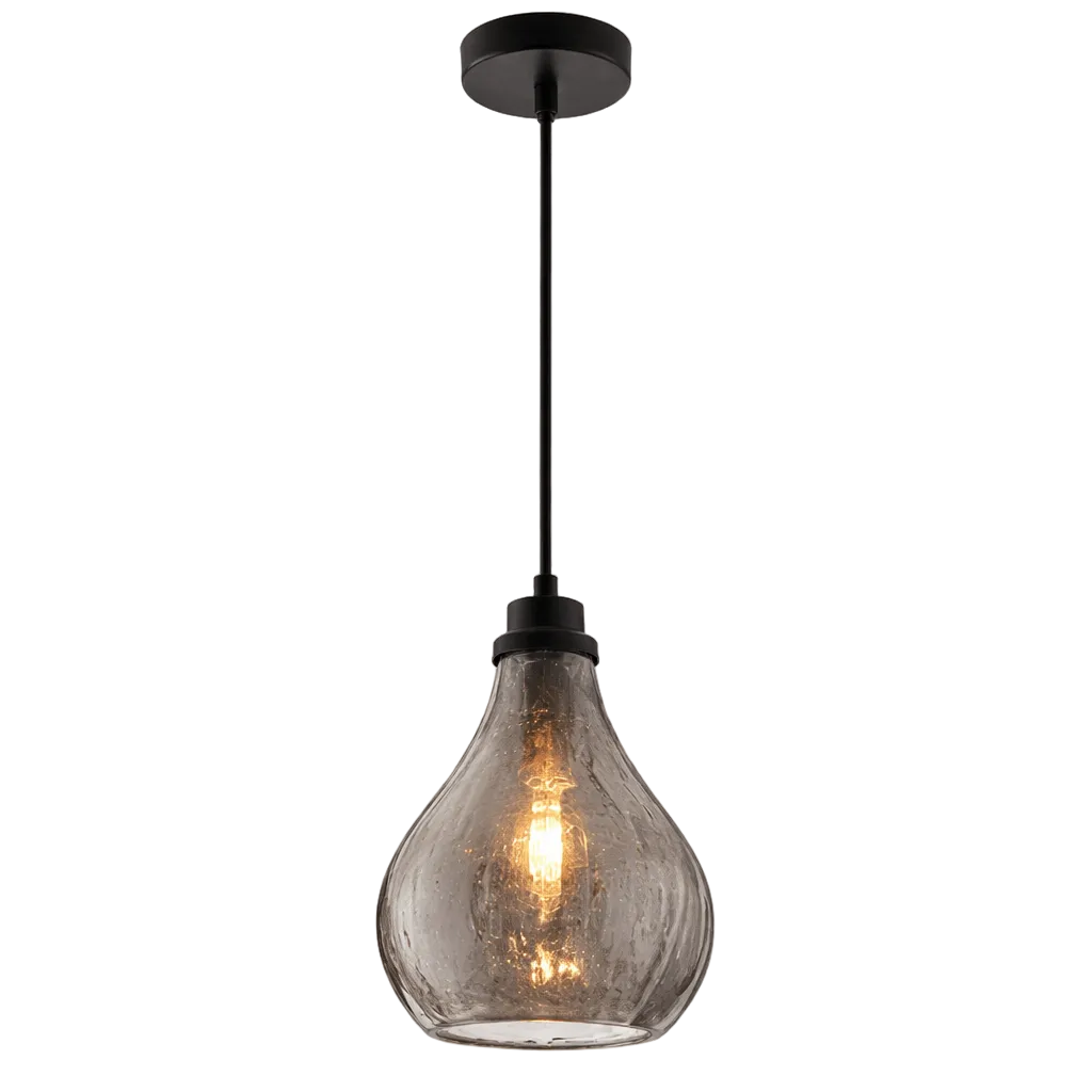 Metal & Chrome Colour Glass Pendant