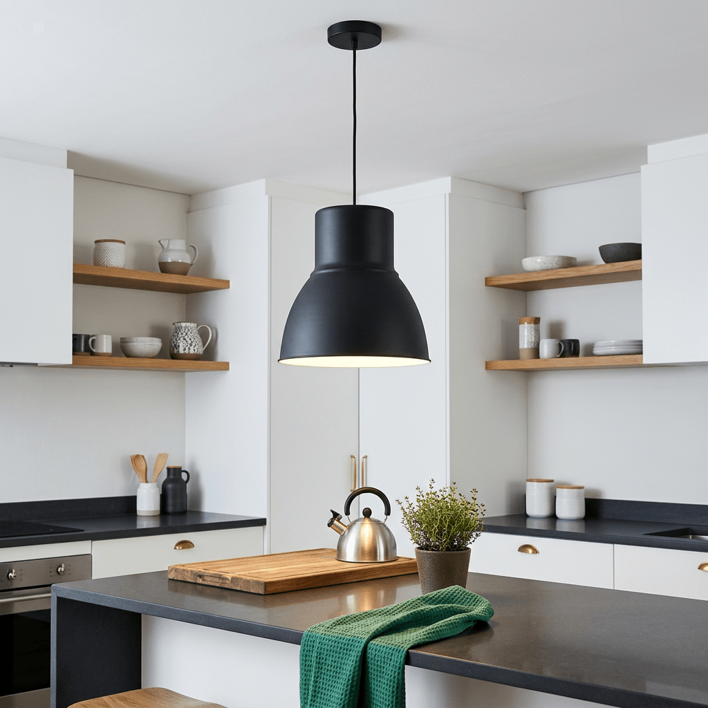 Hugo Pendant Light - Matt Black Aluminium