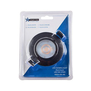 Black LED Downlighter Aluminium Tilt
