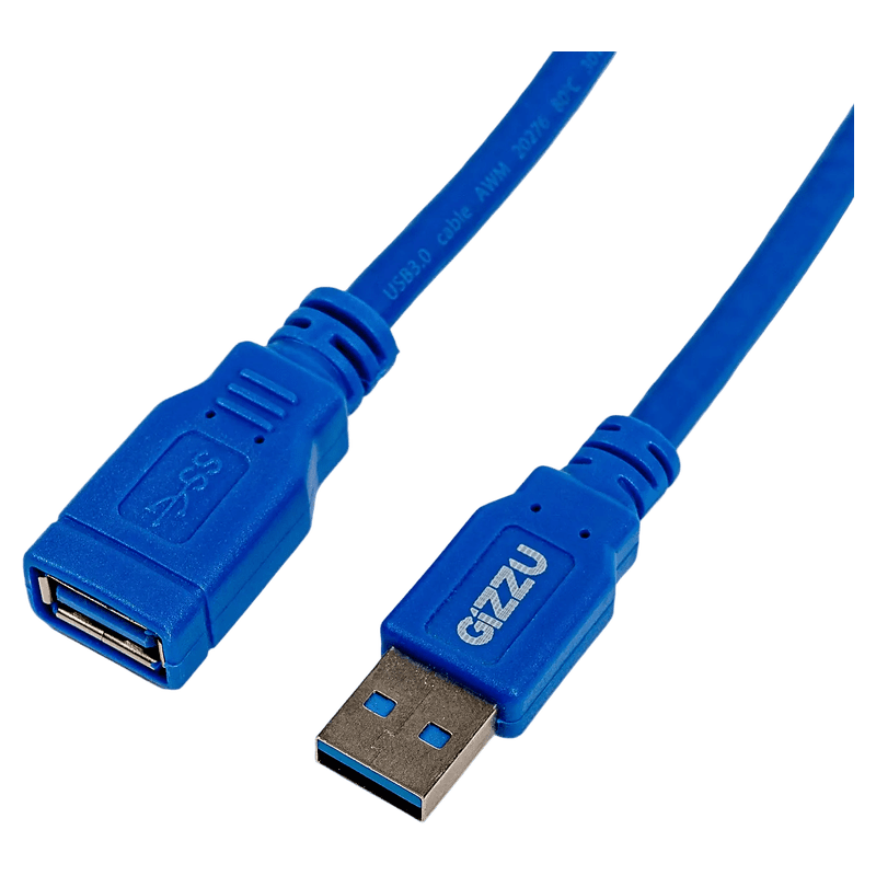 Gizzu USB 3.0 Extension Cable, 2m, Blue