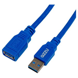 Gizzu USB 3.0 extension cable, 2m, blue - transparent background, 1254 x 1254