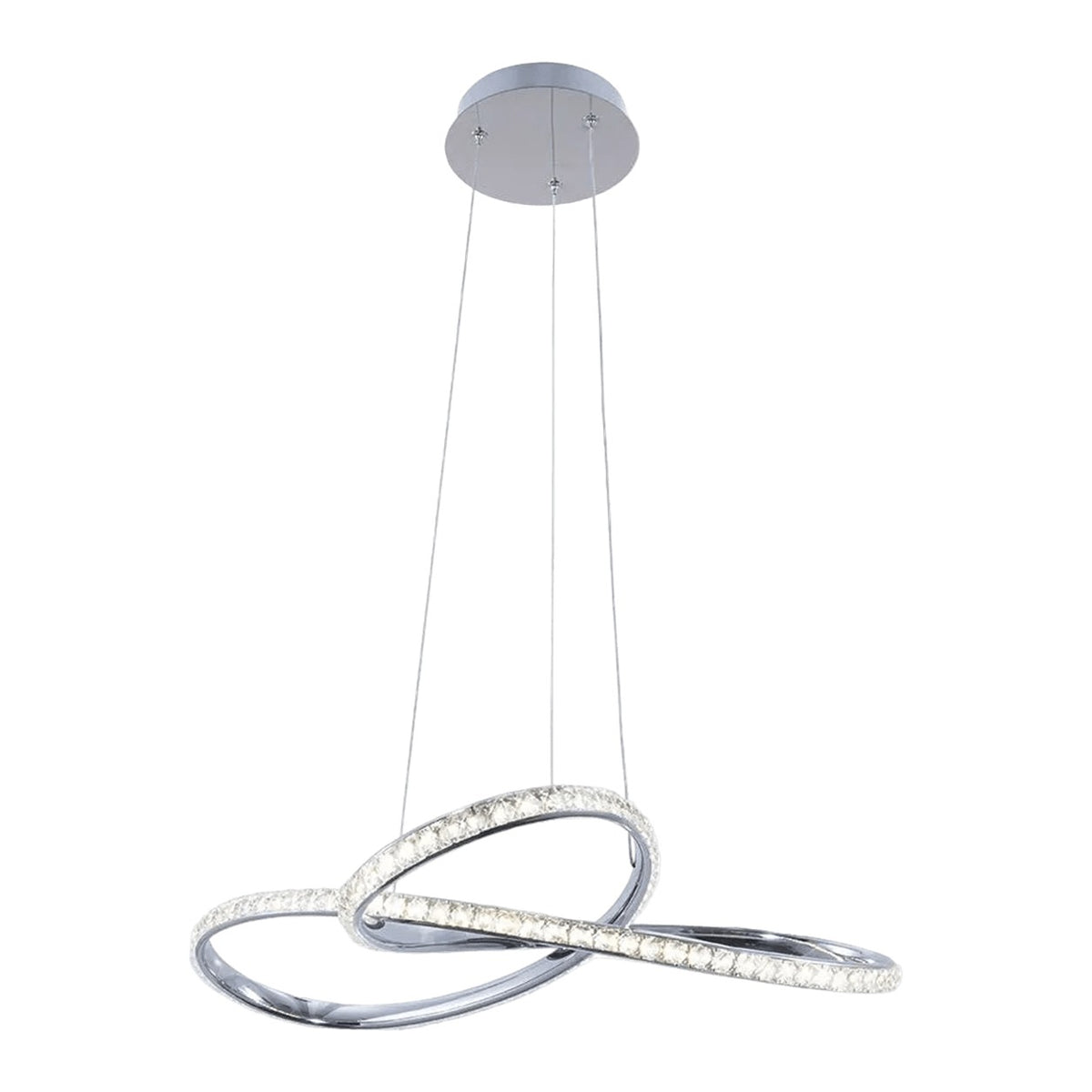Brillia chrome pendant light - white background, 1254 x 1254