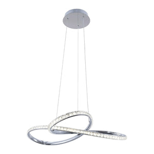Brillia chrome pendant light - white background, 1254 x 1254