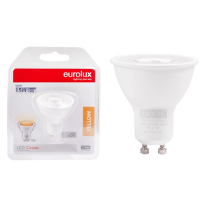 1.5W GU10 LED lamp yellow - transparent background, 1254 x 1254