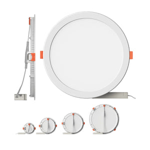 18W PMMA recessed round panel - white background, 1254 x 1254