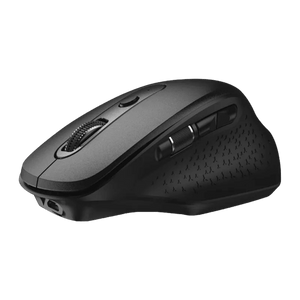 Black wireless Bluetooth mouse - transparent background, 1254 x 1254