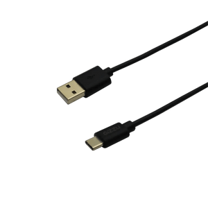 USB to Type-C cable 2m black - transparent background, 1254 x 1254