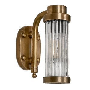 Antique brass acrylic tube wall light - transparent background, 1254 x 1254