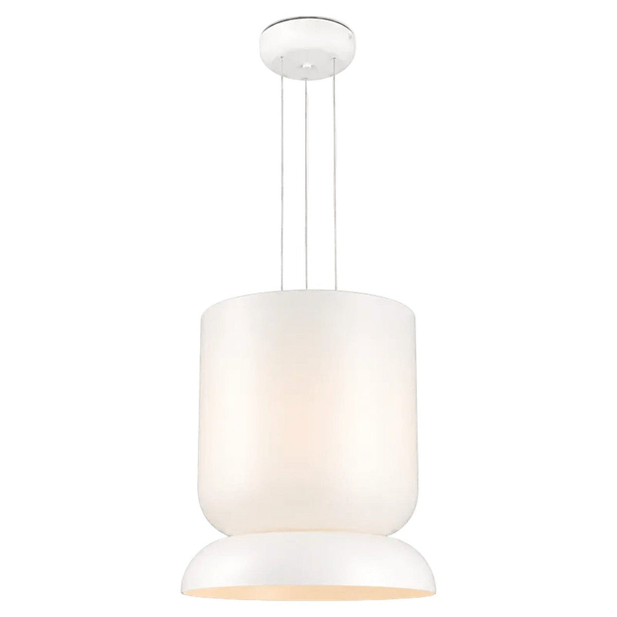 Strata 6 opal glass pendant light - white background, 1254 x 1254