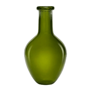 Olive green glass bottle vase - transparent background, 1254 x 1254