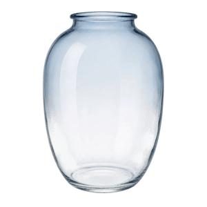 Glass vase - smoke blue oval - transparent background, 1254 x 1254