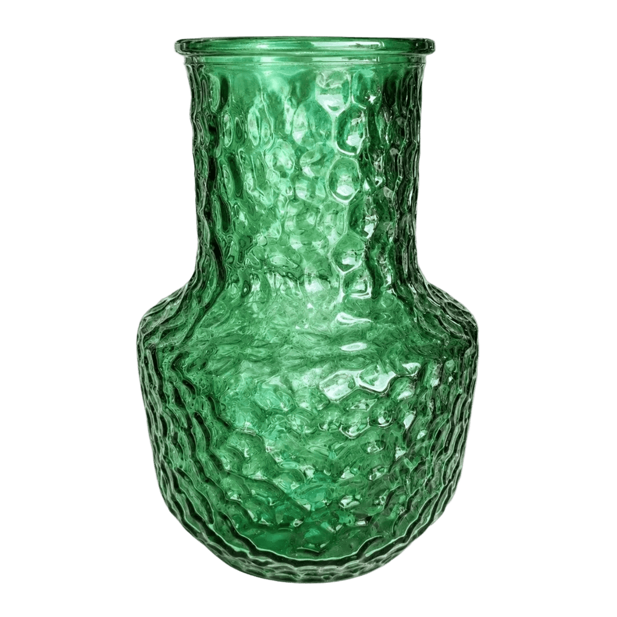 Emerald textured glass vase - transparent background, 1254 x 1254