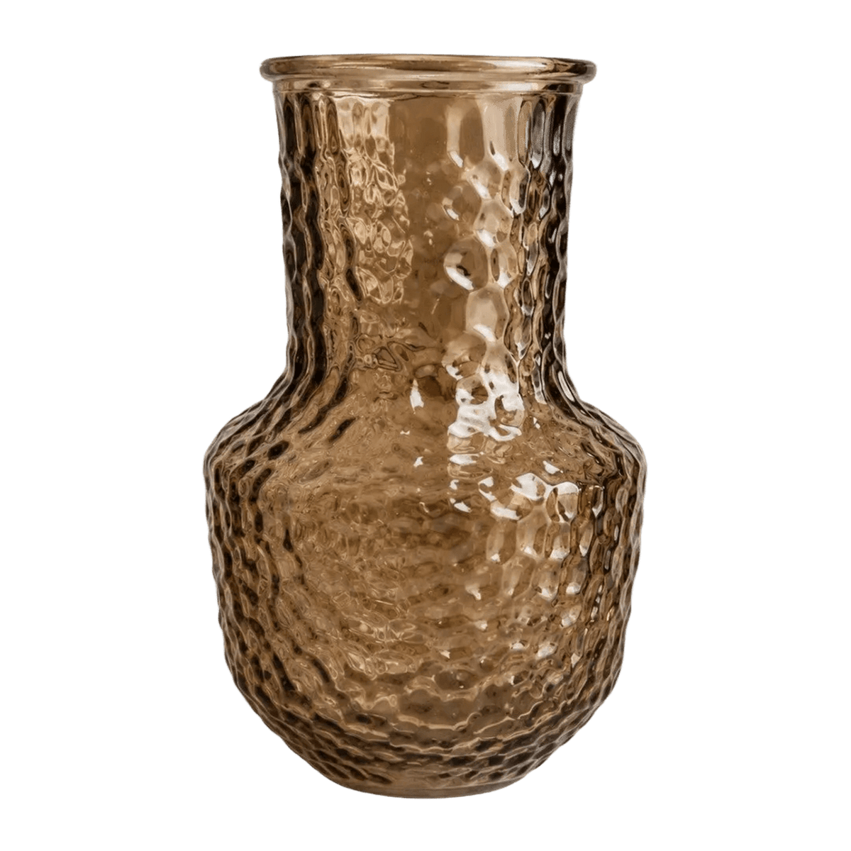 Smoky brown textured glass vase - transparent background, 1254 x 1254
