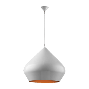 40W E27 Aladdin Metal Pendant, White & Gold