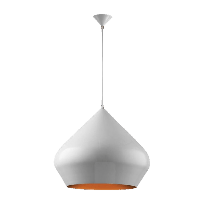 40W E27 Aladdin Metal Pendant, White & Gold