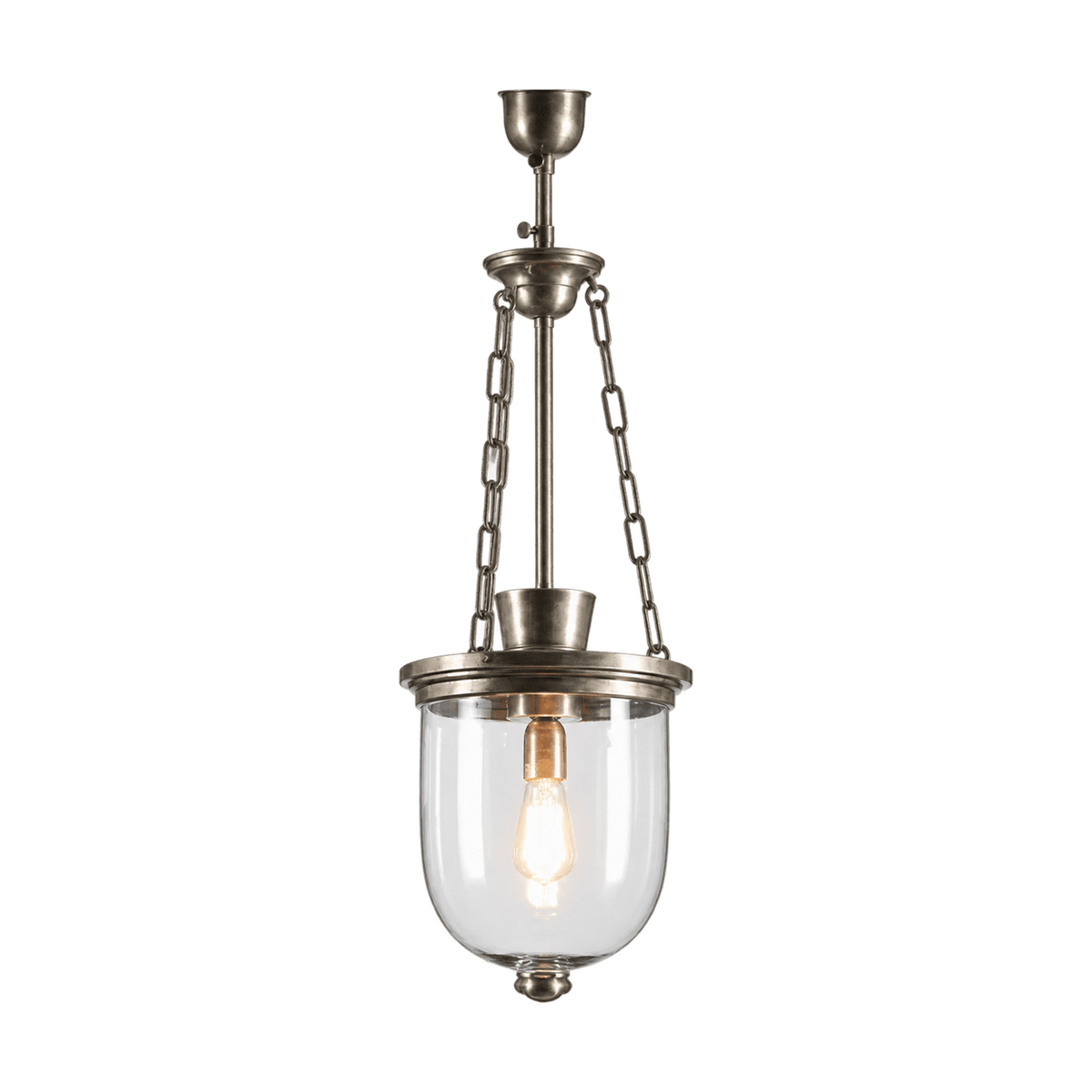 Ashford Antique Silver Hanging Lantern on a transparent background