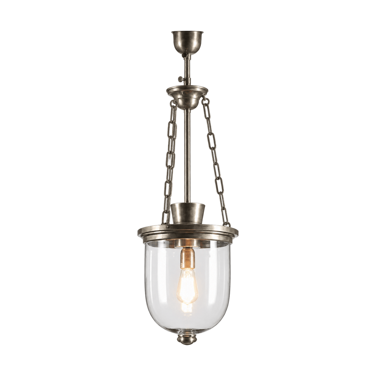 Ashford Antique Silver Hanging Lantern on a white background