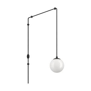 Black Rondo3 Pendant Light on a transparent background