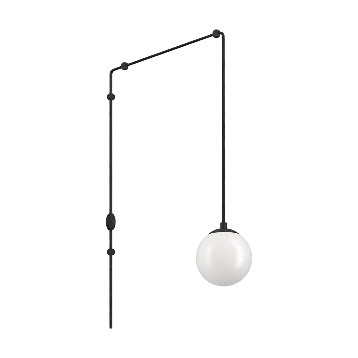 Black Rondo3 Pendant Light on a white background