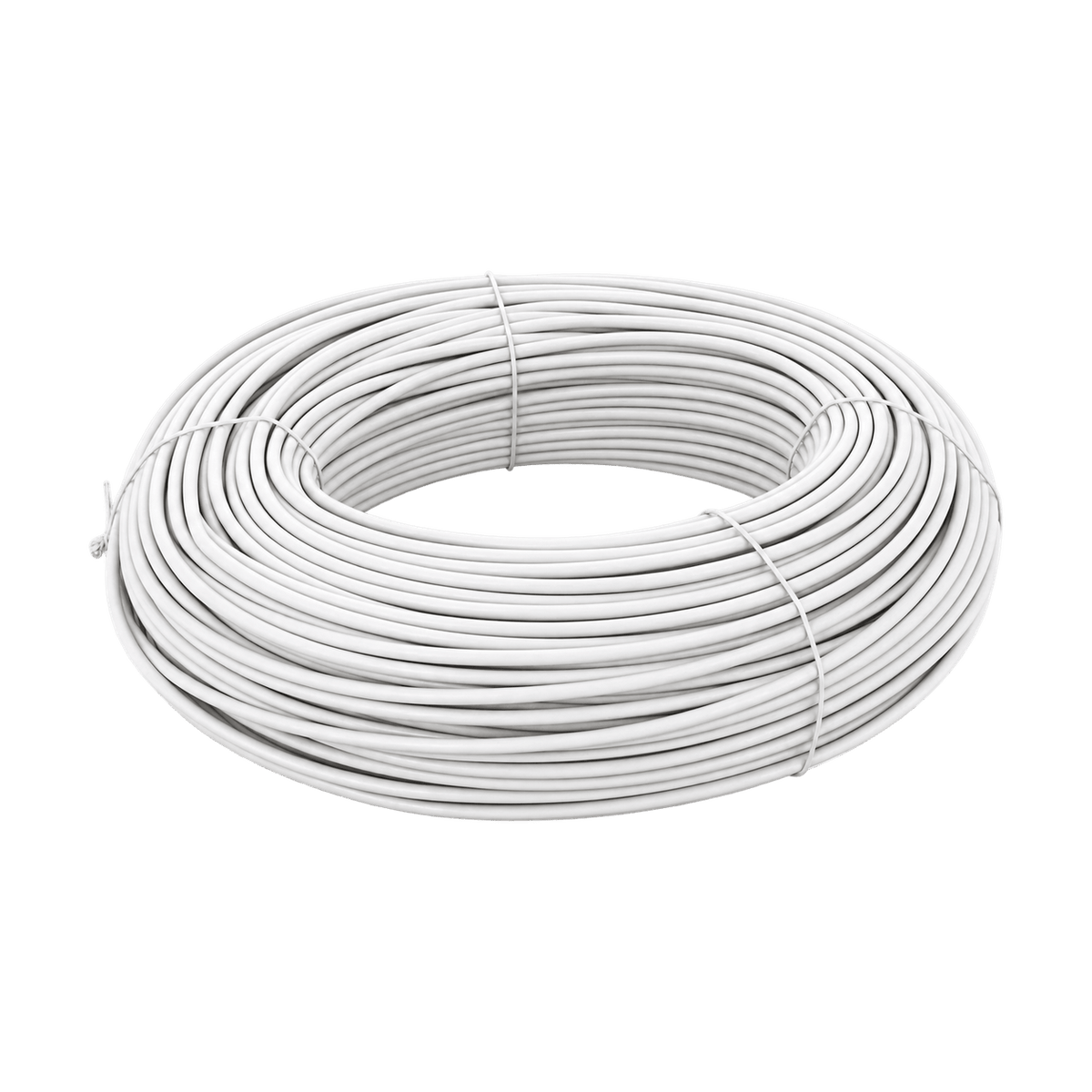 0.5mm White Panel Flex Wire - 100 Meter Roll on a transparent background