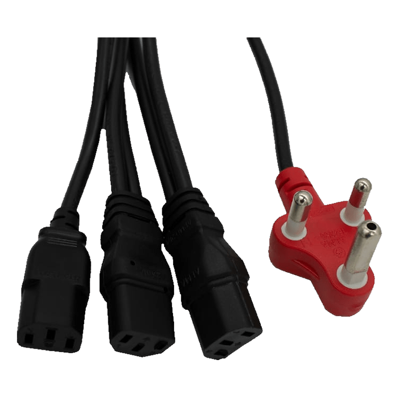 3-Head Computer Power Cable, 3.8m - product image