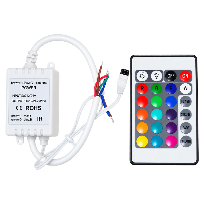 RGB Controller 12V/24V with remote – 5M