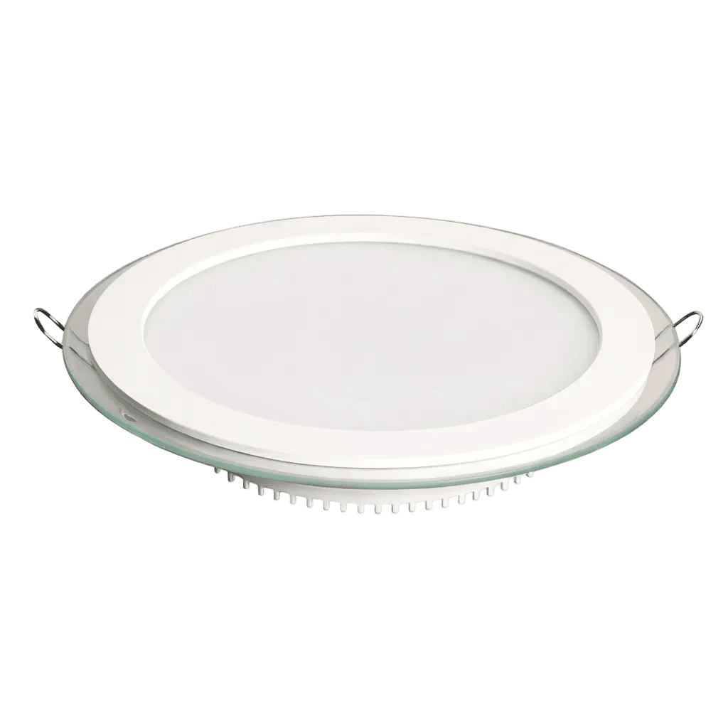 6W Dimmable Round LED Downlight With Glass Trim - Warm White
