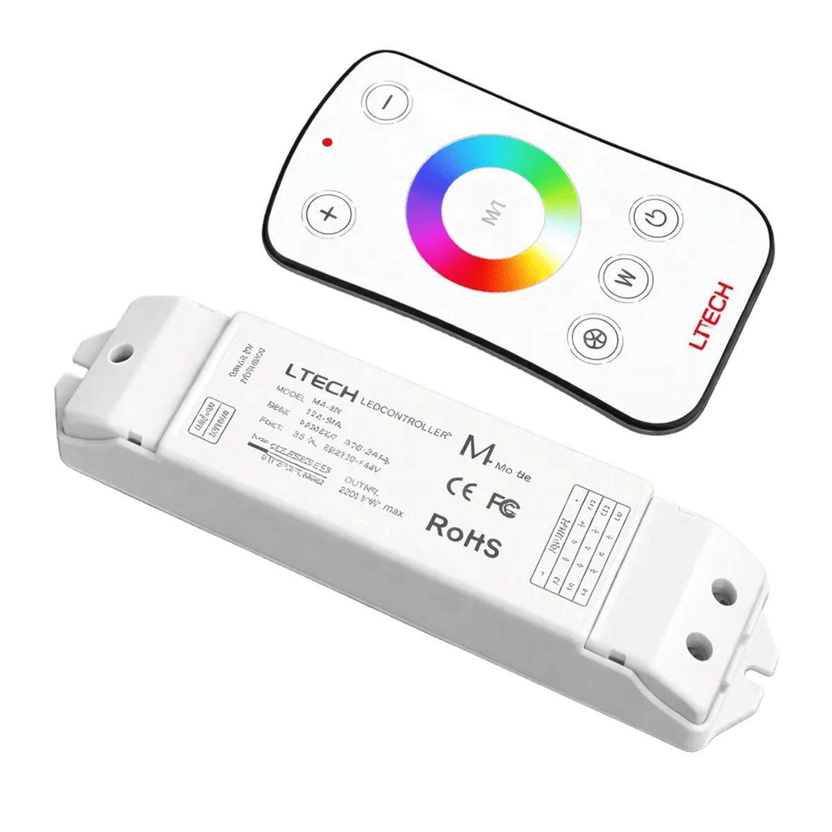 LED Strip Light - M4 RF Receiver 20A with M4 RF RGBW Remote Control — transparent product image